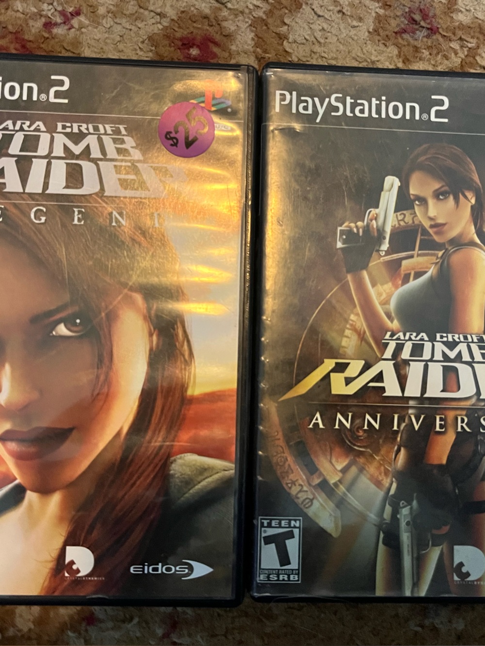 Lara Croft Tomb Raider Legend & Anniversary PlayStation 2 Lot of 2 PS2 CIB Teste